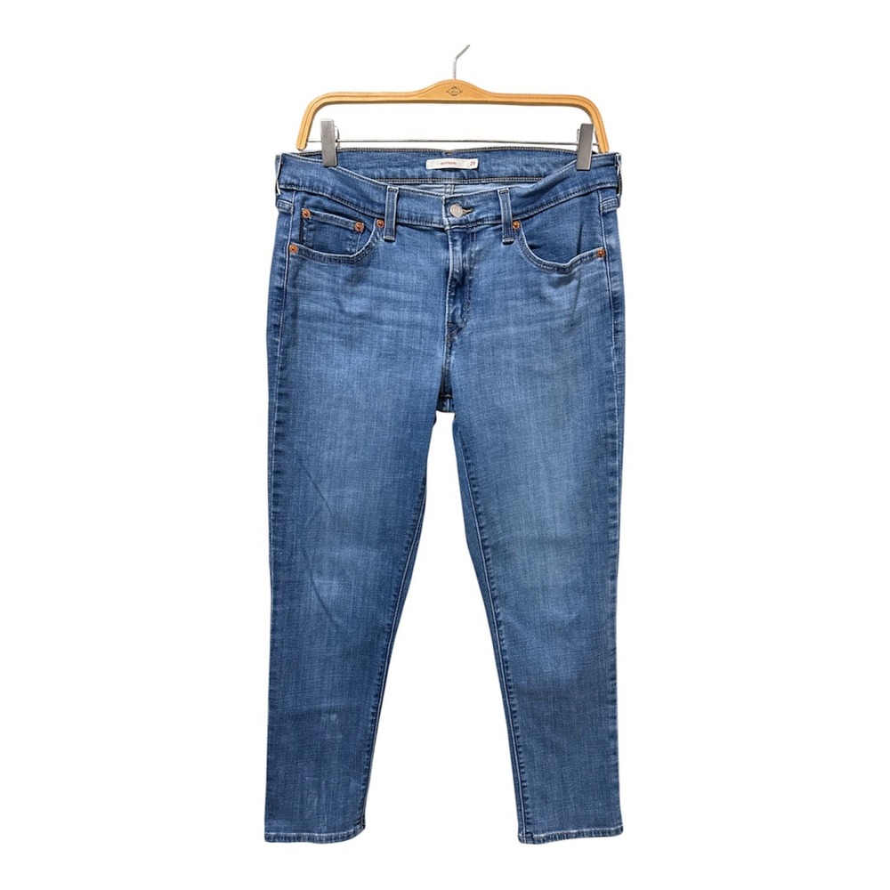 LEVI'S Women's Boyfriend High Rise Slim Straight Leg Blue Denim Jeans Size:29
